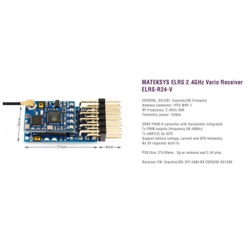 Odbiornik Matek ELRS-R24-V 2,4GHz z wariometrem